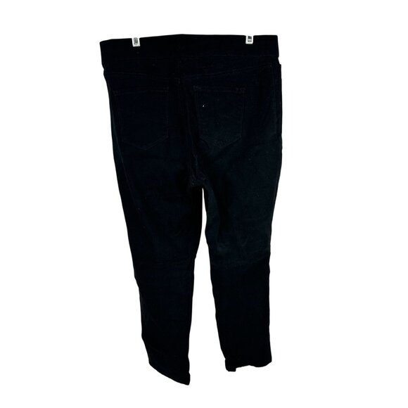 Nine West Heidi Pull On Crop Jeans Size 12 Black Stylish Cropped - Picture 2 of 6